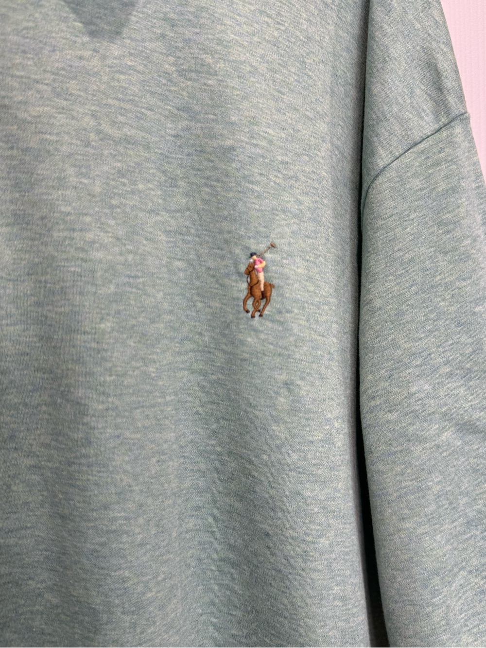 Polo Ralph Lauren Men's 2XB Short Sleeve Polo Green Flesh Pony Resortwear Golf - Picture 6 of 7